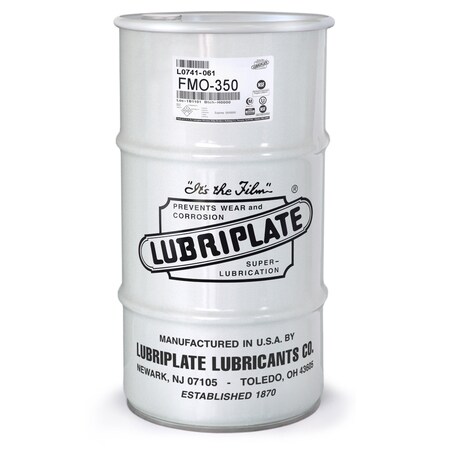 Lubriplate Fmo-350, 1/4 Drum, Iso-68 H-1/Food Grade Usp White Mineral Oil L0741-061